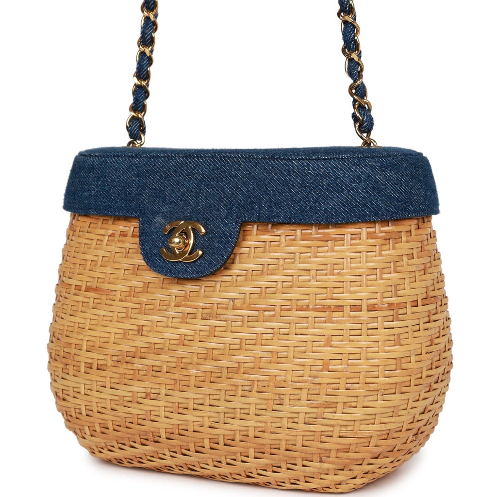 Small Wicker Basket Bag with Pink Lining Handbag Purse | Basket bag, Bags,  Handbag
