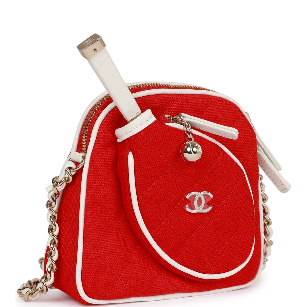 Chanel Monte-Carlo Mini Crossbody Tennis Bag Red Canvas Light Gold H –  Khalibags
