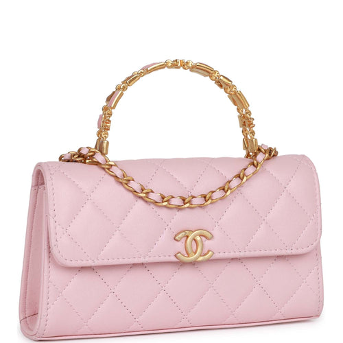 Chanel Pink Lambskin Small Classic Double Flap Bag Light Gold Hardware – Madison  Avenue Couture