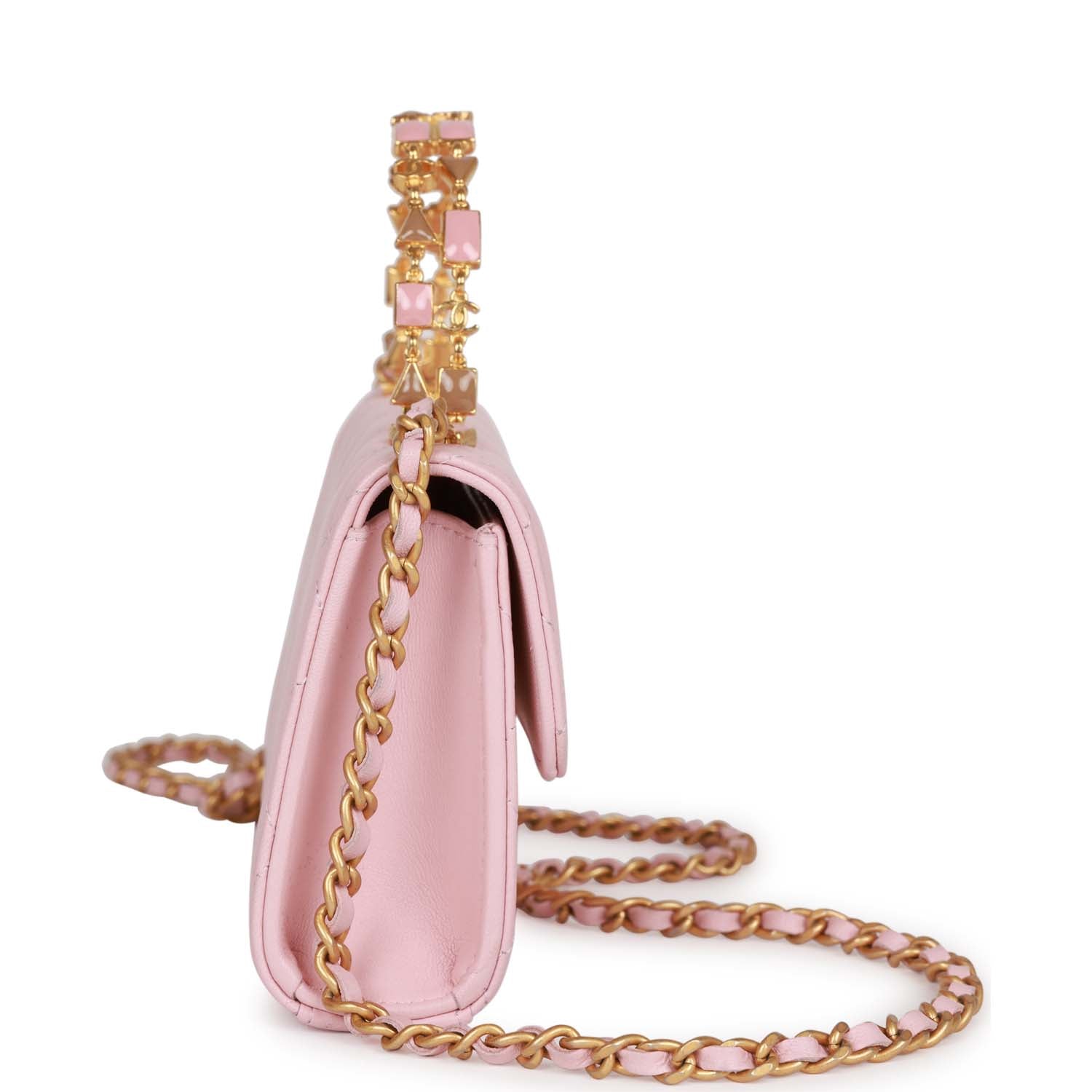 Sophistiqué Embossed Enamel Top Handle Bag - Black main image 1