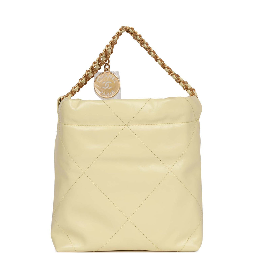 Chanel Crumpled Calfskin Quilted Clutch Yellow