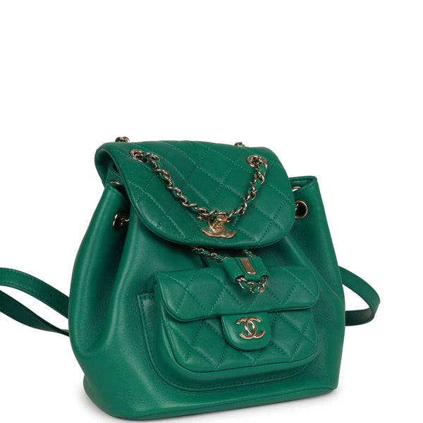 Chanel Small Duma Backpack Green Lambskin Light Gold Hardware – Madison  Avenue Couture