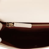 Pre-owned Chanel Envelope Shoulder Flap Bag Ivory Chevron Lambskin Light Gold Hardware