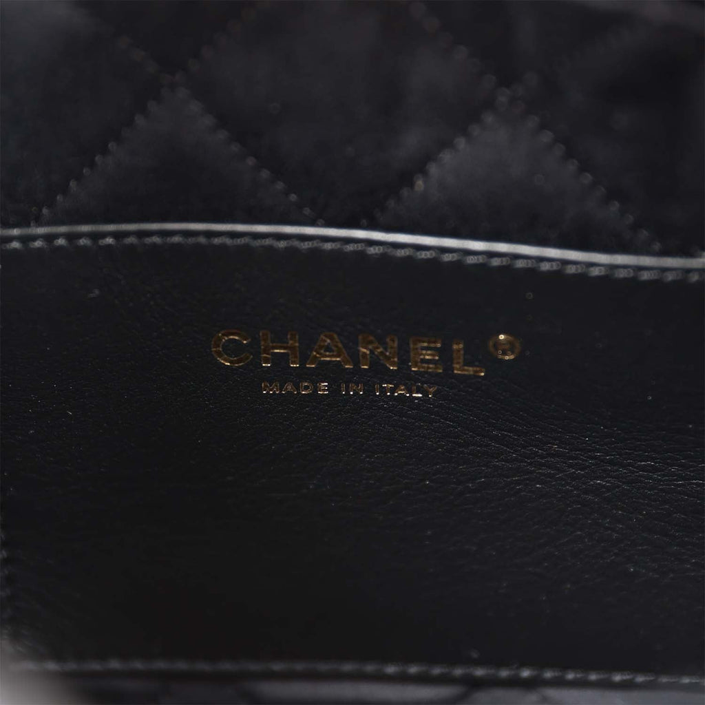 Chanel Mini 22 Bag Blue Caviar Gold Hardware