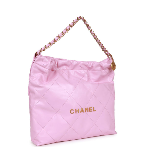 Chanel Mini 22 Bag Pink Calfskin Gold Hardware – Madison