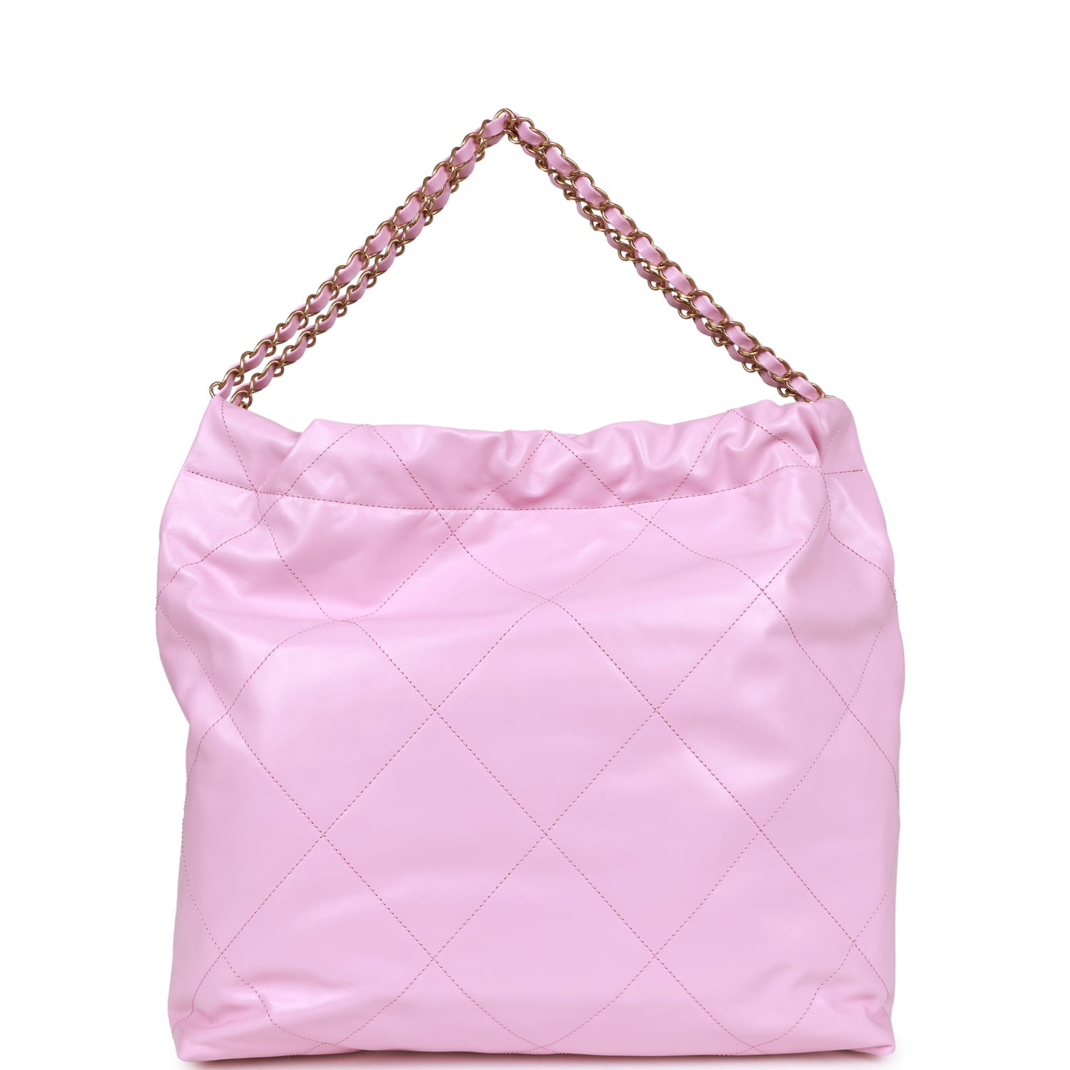 CHANEL 25S FLAP BAG 22 IN PINK CALFSKIN GOLD HARDWARE