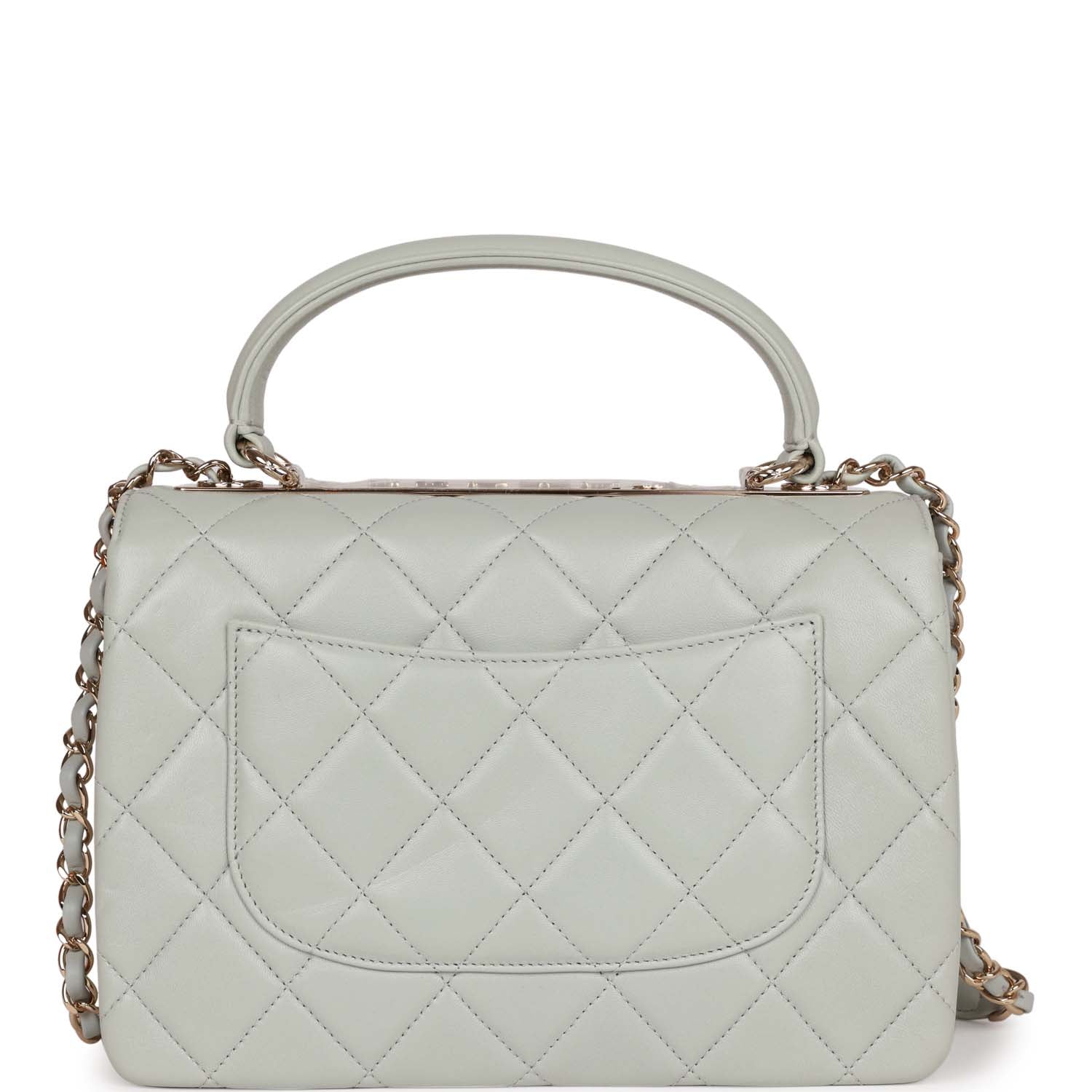 SARDINE 33 WITH CHAIN IN GREY LAMBSKIN
