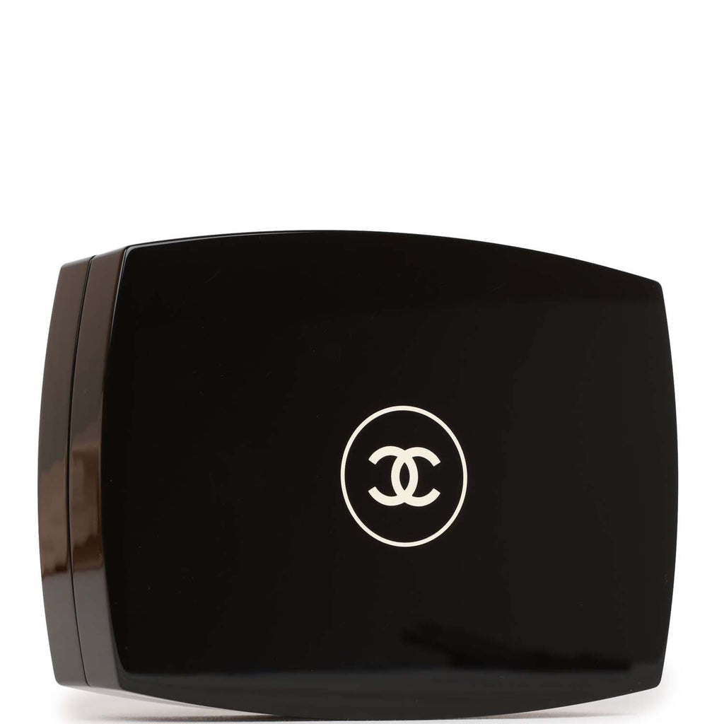 NWT Chanel CC Logo Plexiglass Black Makeup Compact Minaudière Chain Clutch  Bag
