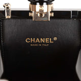 Pre-owned Chanel Minaudiere Perfume Clutch Black Acrylic Light Gold Hardware
