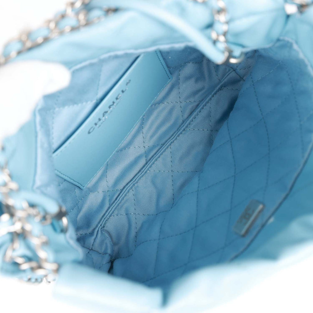 Chanel Mini 22 Bag Light Blue Calfskin Silver Hardware – Madison