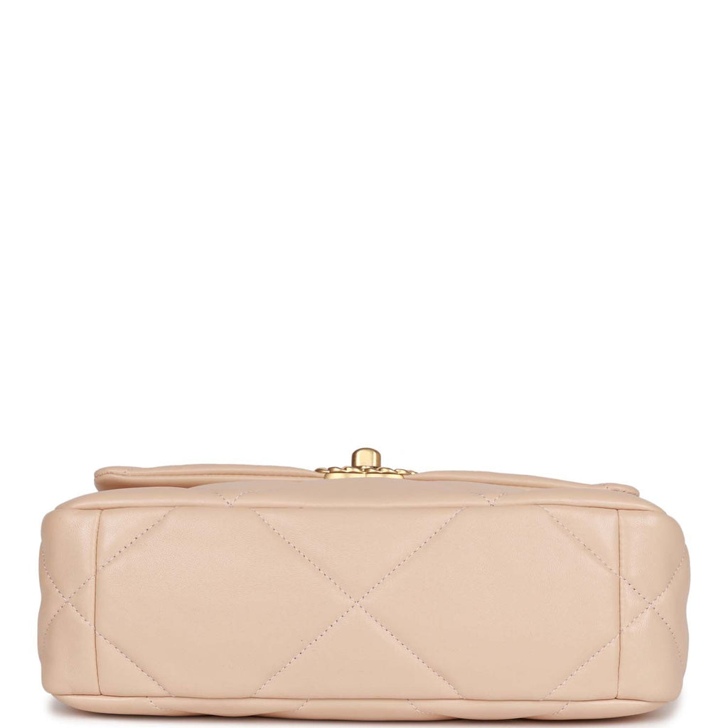 Chanel Medium 19 Flap Bag Beige Calfskin Mixed Hardware – Madison