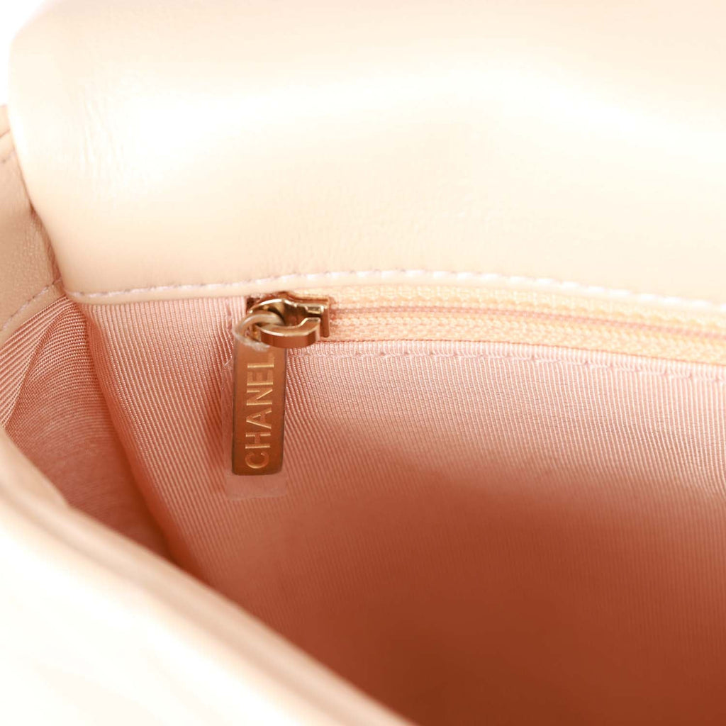 Chanel Medium 19 Flap Bag Beige Calfskin Mixed Hardware