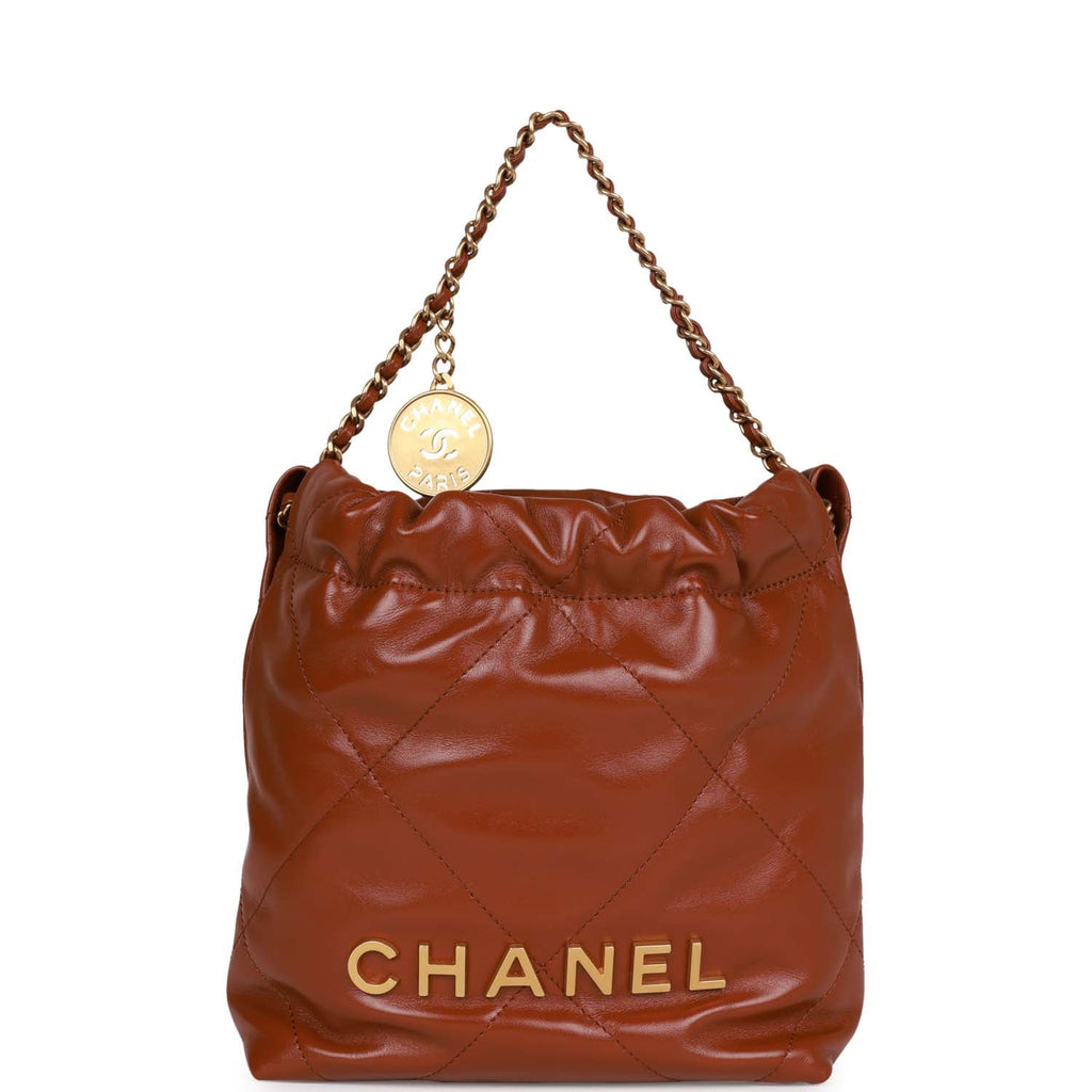 Chanel 22 handbag Brown Leather ref.752052 - Joli Closet