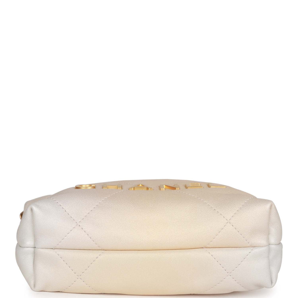Chanel White Quilted Calfskin Mini 22 Bag Gold Hardware, 2022 Available For  Immediate Sale At Sotheby's