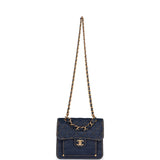 Chanel Square Flap Blue Denim Antique Gold Hardware – Madison