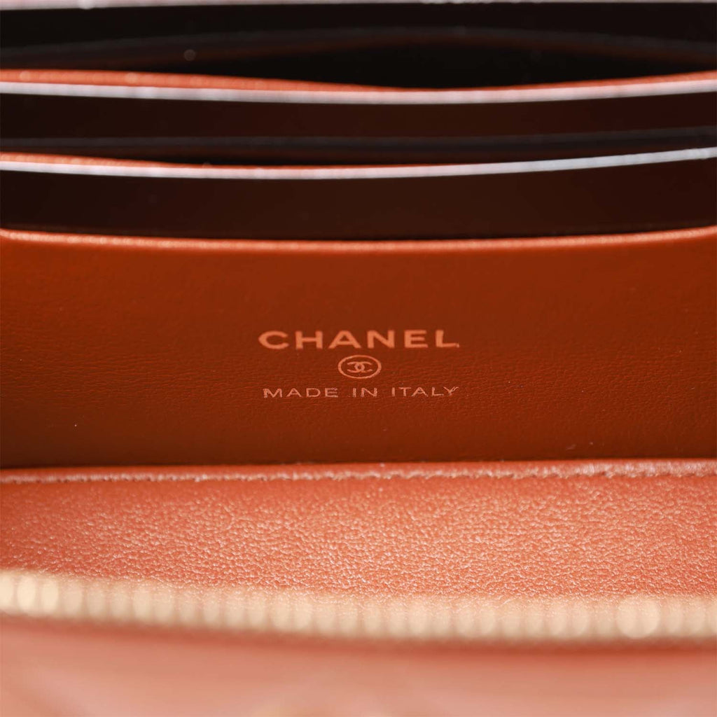 Chanel Small Classic CC Vanity Case Purple Lambskin Gold Hardware