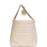 Chanel Mini 22 Bag Champagne Iridescent Calfskin Gold Hardware