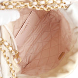 Chanel Mini 22 Bag Champagne Iridescent Calfskin Gold Hardware