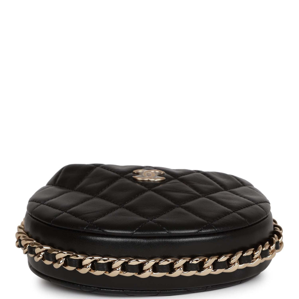 CHANEL Pouch With Chain Black/Gold
