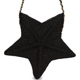 Chanel Star Coco Beach Bag Black Raffia Aged Gold Hardware