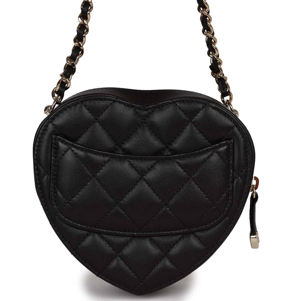 CHANEL Lambskin Quilted Crossbody Bag Black 1216765