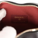 Chanel Chain Heart Clutch Black Lambskin Gold Hardware