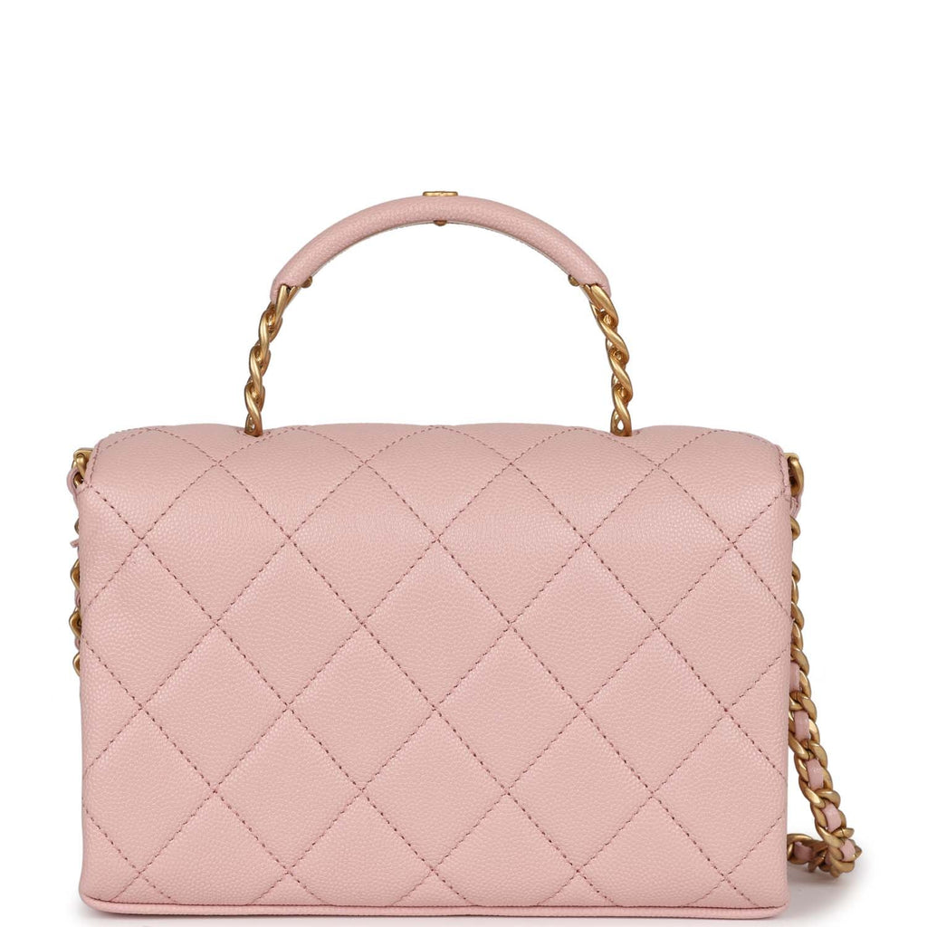 20A Fashion Therapy Small Flap Bag in Rose Clair Caviar GHW