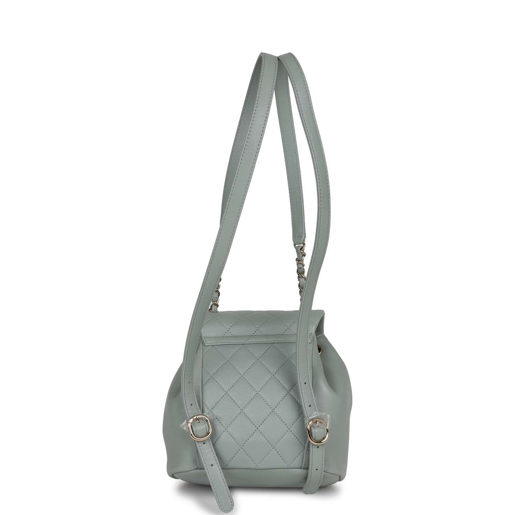 Pre-owned Gabrielle Leather Backpack In Green