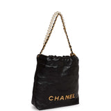 Chanel CC Hobo Bag Black Shiny Crumpled Calfskin Gold Hardware – Madison  Avenue Couture