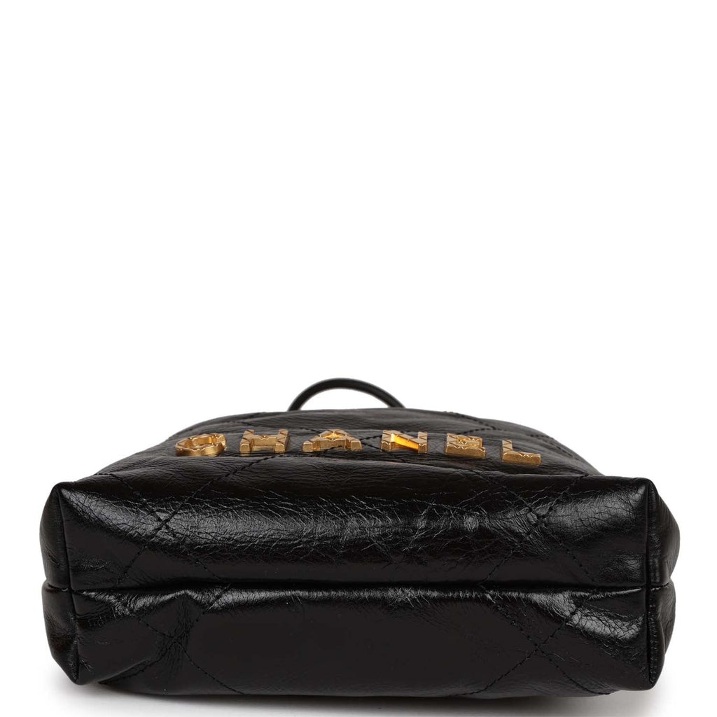 Chanel Khaki Shiny Calfskin 22 Bag For Sale at 1stDibs