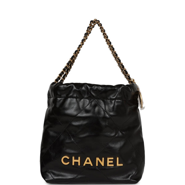 Chanel Mini 22 Bag Black Calfskin Gold Hardware – Madison Avenue