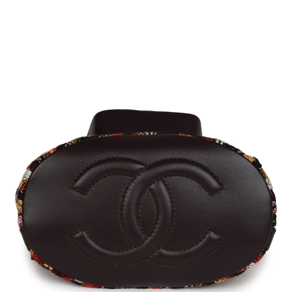 Chanel Makeup Pouch Black Drawstring Bag