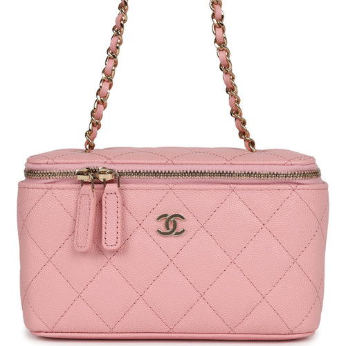 Chanel Light Pink Mini Vanity Case with Chain Bag