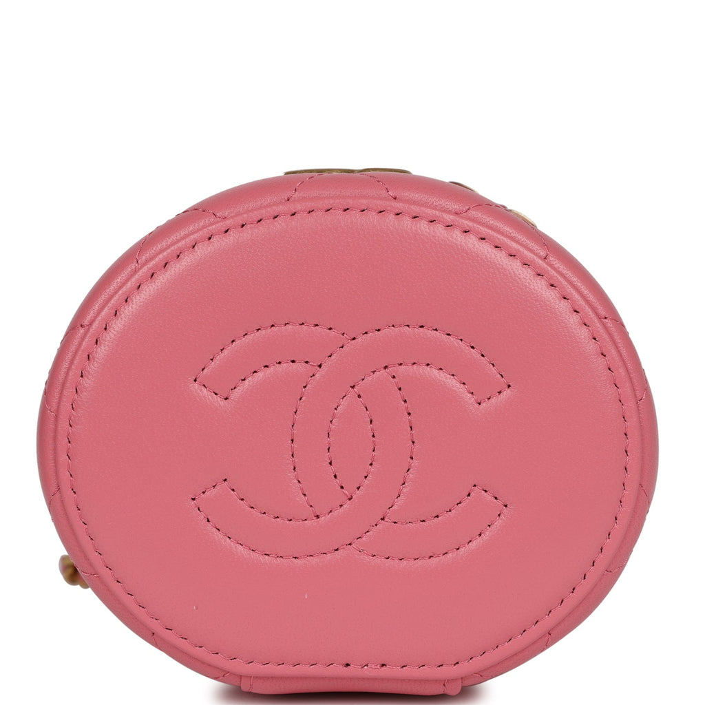 CHANEL Small Coin Purse Pink Caviar Light Gold Hardware 2018 - BoutiQi Bags
