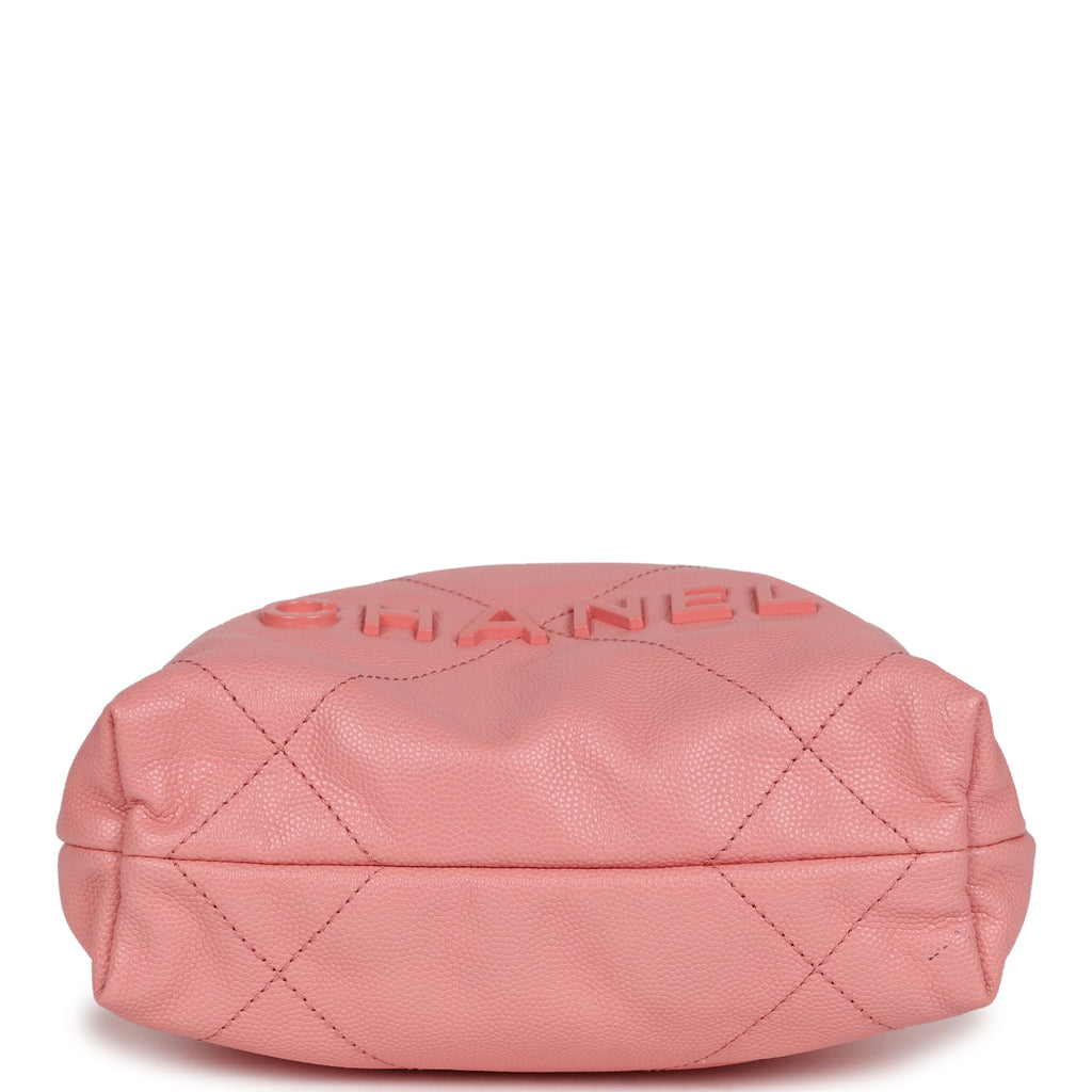 Chanel Mini 22 Bag Pink Shiny Caviar Gold Hardware – Madison Avenue Couture