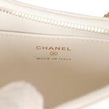 Chanel 19 Hobo Bag White Aged Calfskin Brushed Gold Hardware