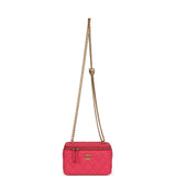 Chanel Small Vanity Case Hot Pink Caviar Brushed Gold Hardware