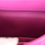 Chanel Small Crush Flap Bag Purple Shiny Aged Calfskin Brushed Gold Hardware