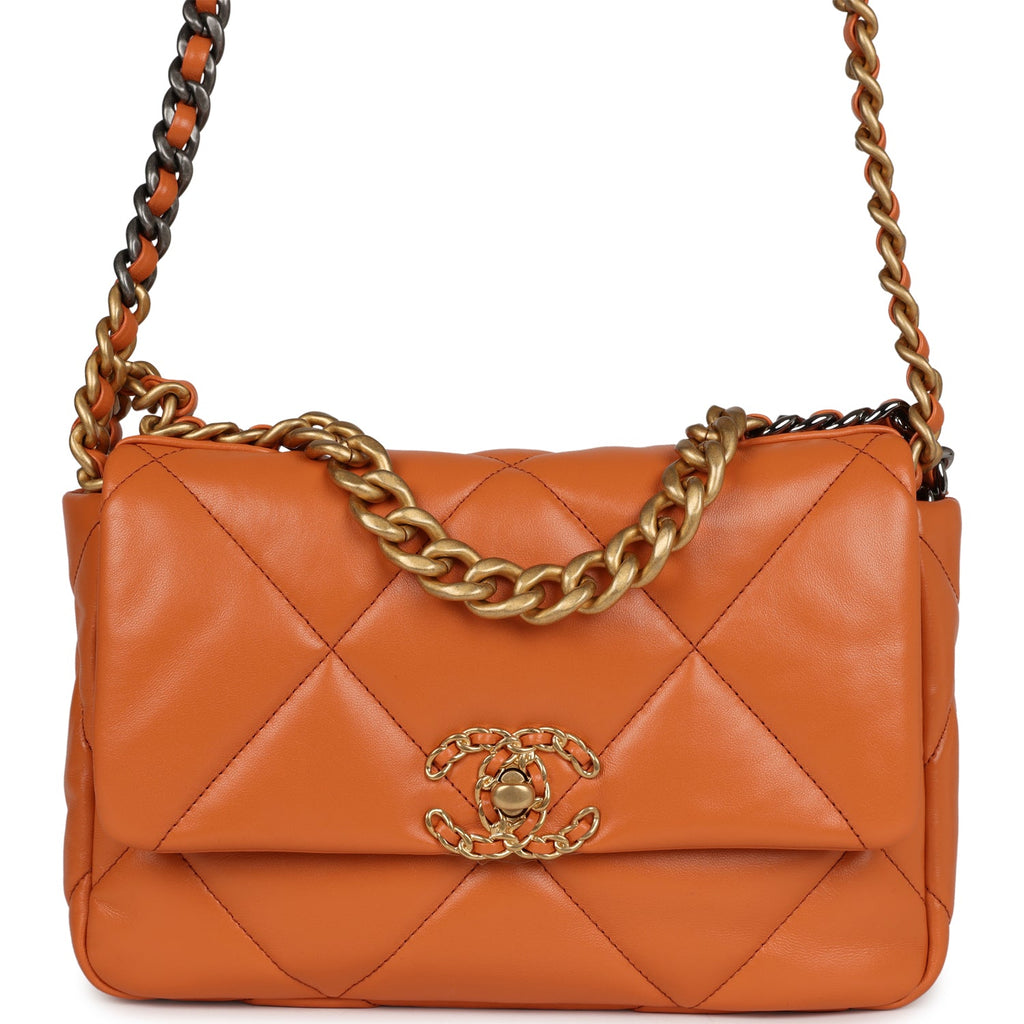 Chanel Quilted Mini Rectangular Flap Orange Clair Lambskin Gold Hardwa –  Coco Approved Studio