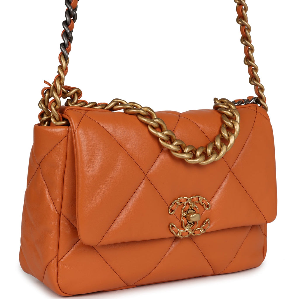 Chanel Chanel 19 Handbag AS1160 B07327 NL302 , Orange, One Size