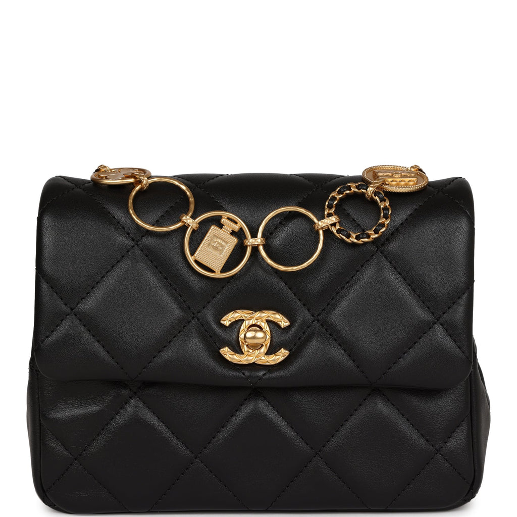 Black Small Chanel Bag CHANEL 21A Black Caviar GHW SMALL Inch Coco