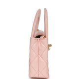 Chanel Nano Kelly Shopper Light Pink Shiny Aged Calfskin Brushed Gold Hardware