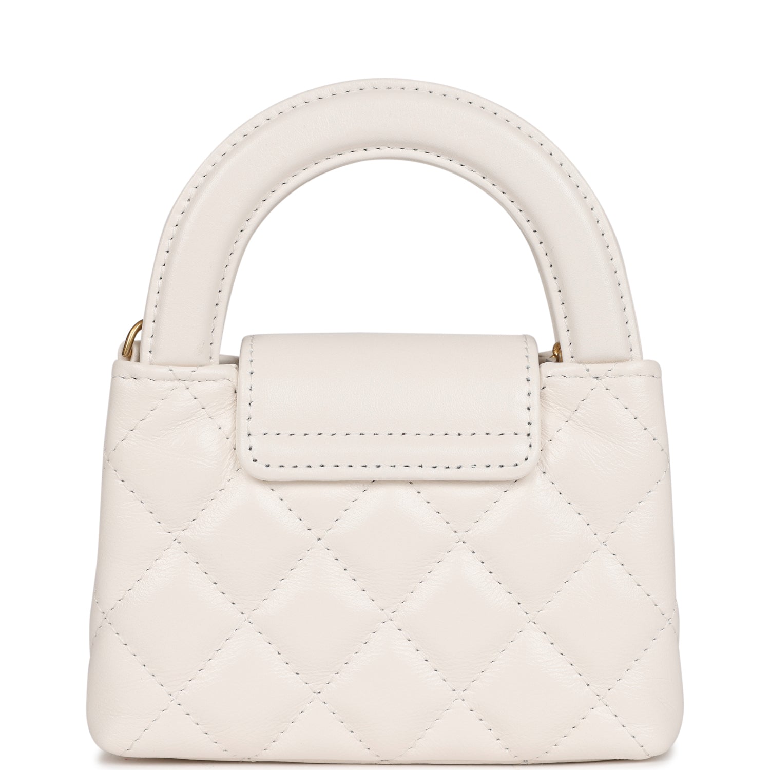 cc 24a nano 19cm kelly shopper bag pastel mint green lambskin