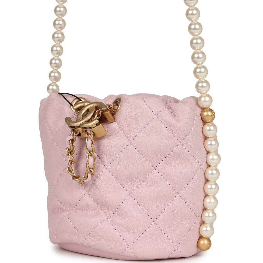 Quilted Chanel Small Drawstring Bucket Bag Chanel Mini Drawstring