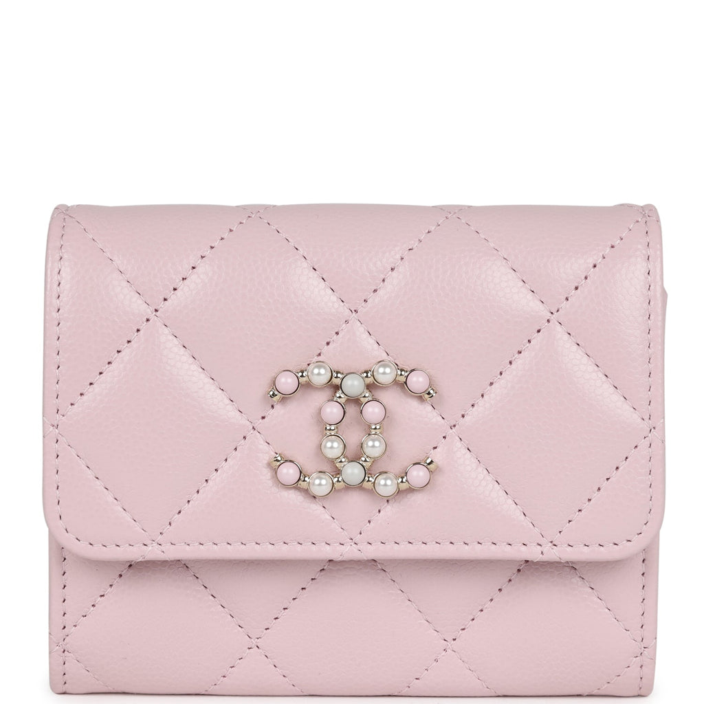 Chanel Pink and White Tweed Mini Rectangle Classic Flap For Sale at 1stDibs