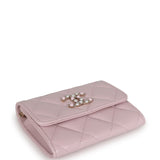 Chanel Mini Crossbody Wallet Pink Caviar Light Gold Hardware