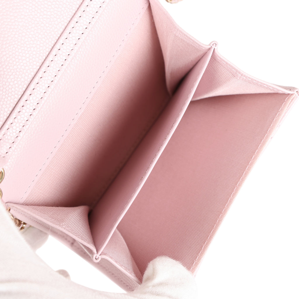 Chanel Mini Crossbody Pink Caviar Light Gold Hardware – Madison Avenue  Couture