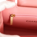 Chanel Small Kelly Shopper Pink Shiny Aged Calfskin Brushed Gold Hardware