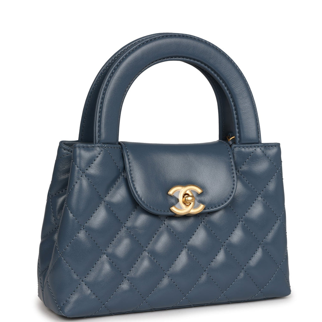 Chanel Small Kelly Shopper Blue Shiny Aged Calfskin Brushed Gold Hardw –  Madison Avenue Couture