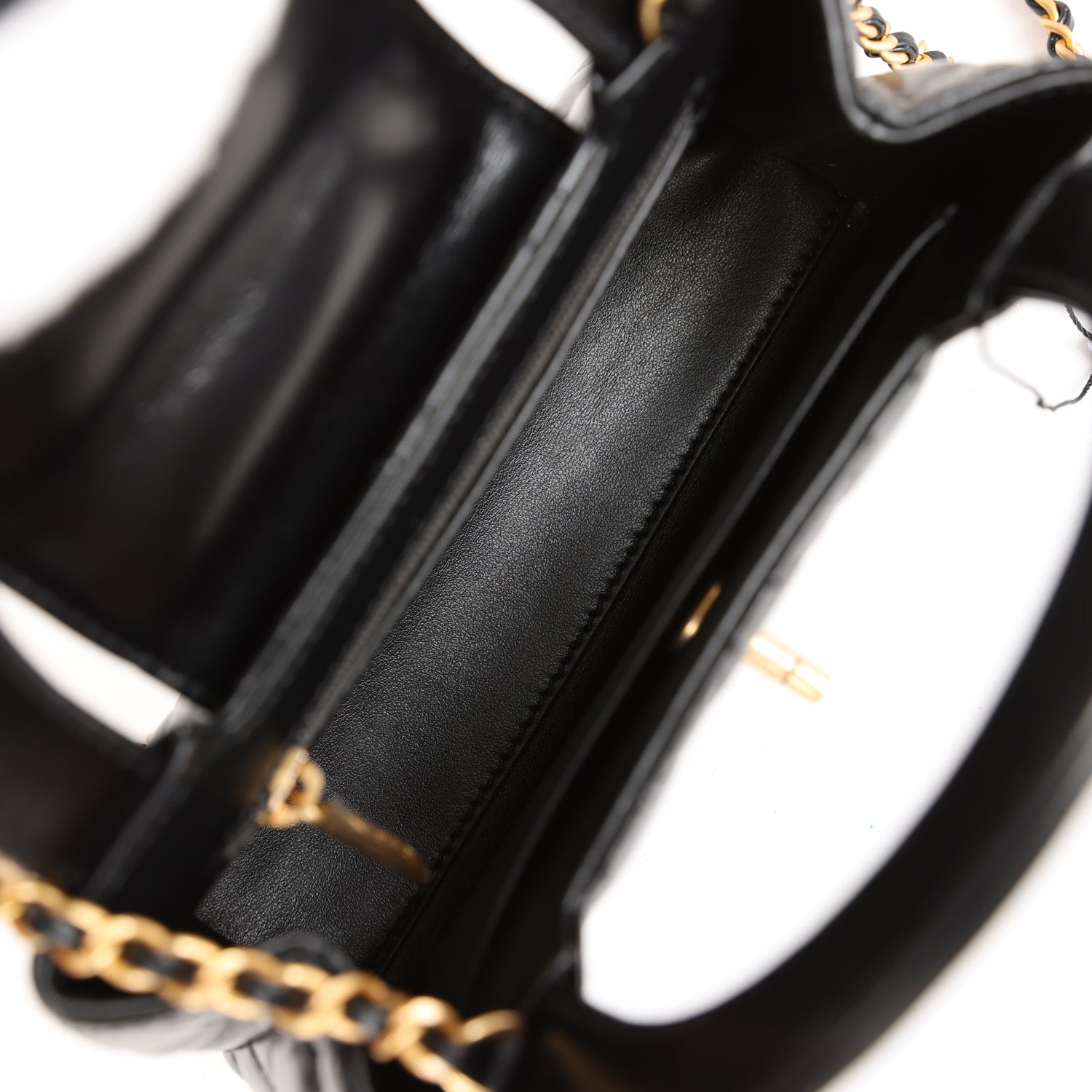 KELLY SHOPPING BAG 19 IN BLACK CALFSKIN GOLD HARDWARE main image 1